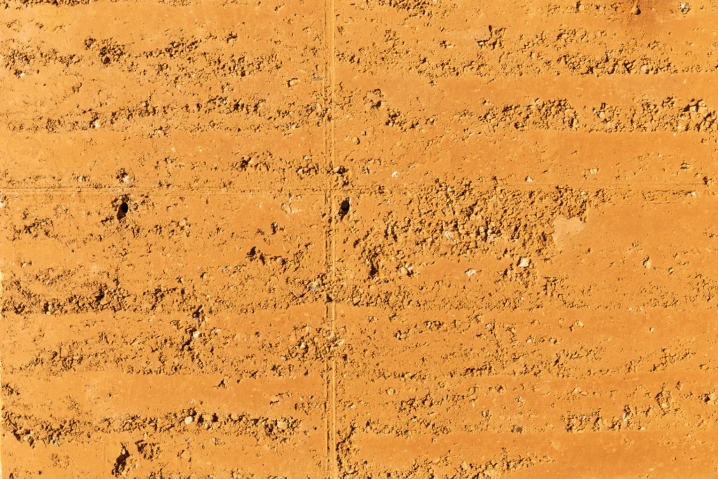 photo pisé matériau facade