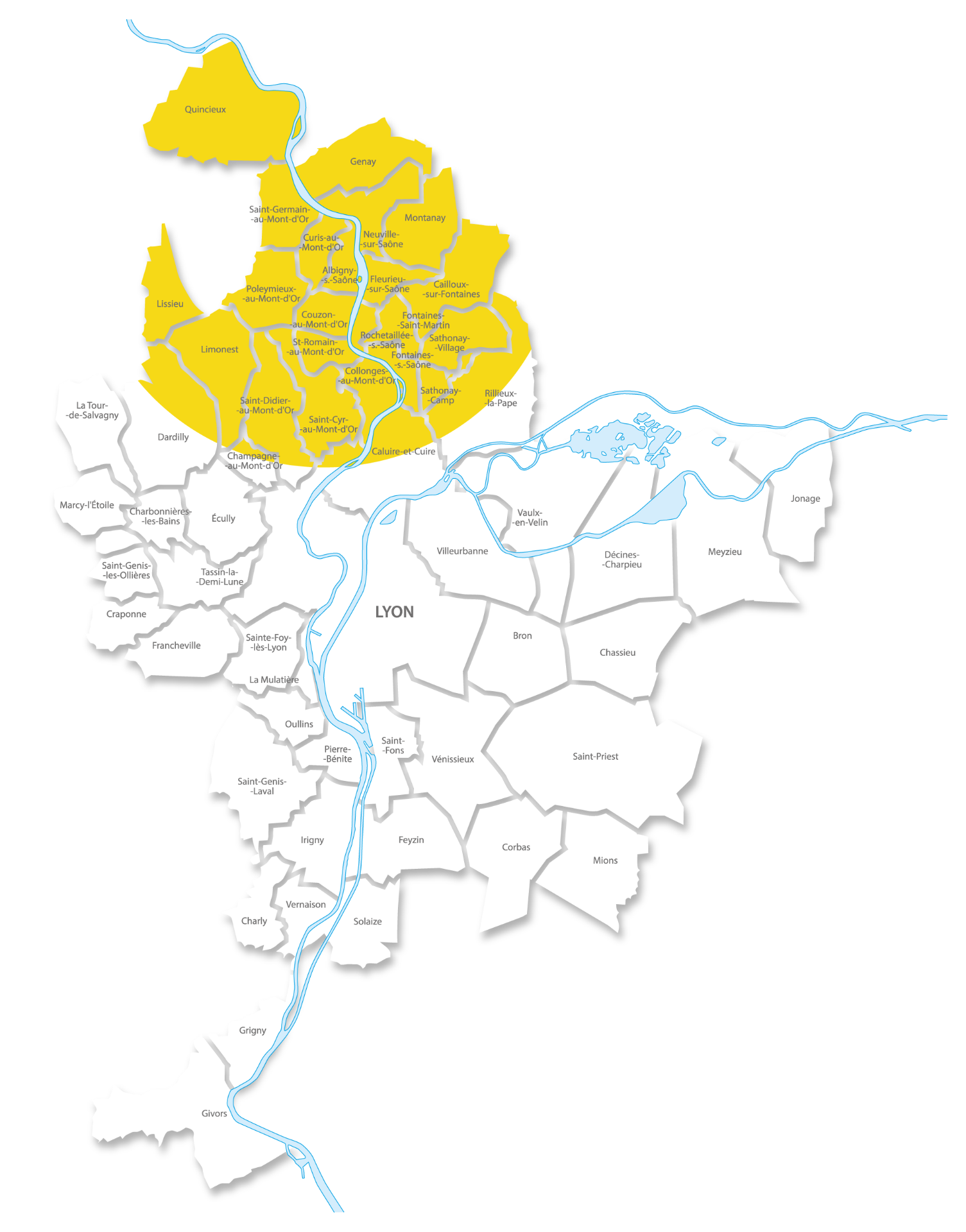 carte zone intervention facadier sopi monts d'or